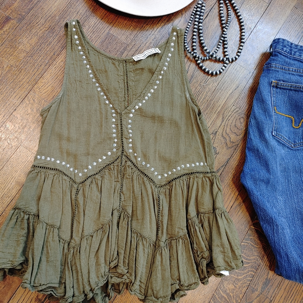 Abercrombie & Fitch studded tank top